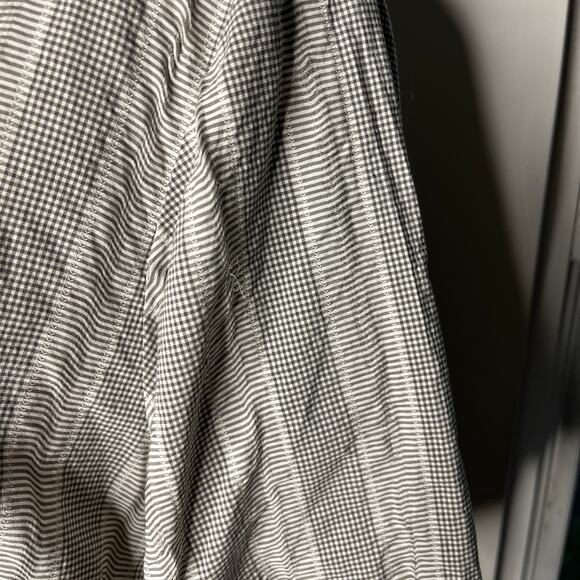 Lara Krude Women's Blouse Size XS Gray Check Stripe Cotton Artisan Lagenlook - Picture 7 of 12